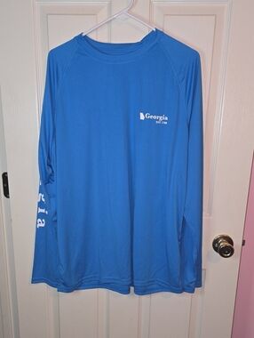 State of Mind Long-Sleeve Georgia Logo Tee in Bright Blue